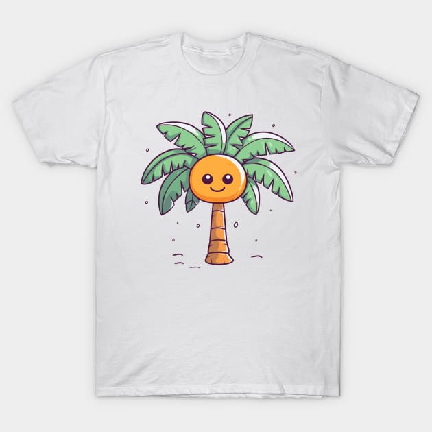 Cute Palm Tree cartoon, kids design T-Shirt by H2Ovib3s